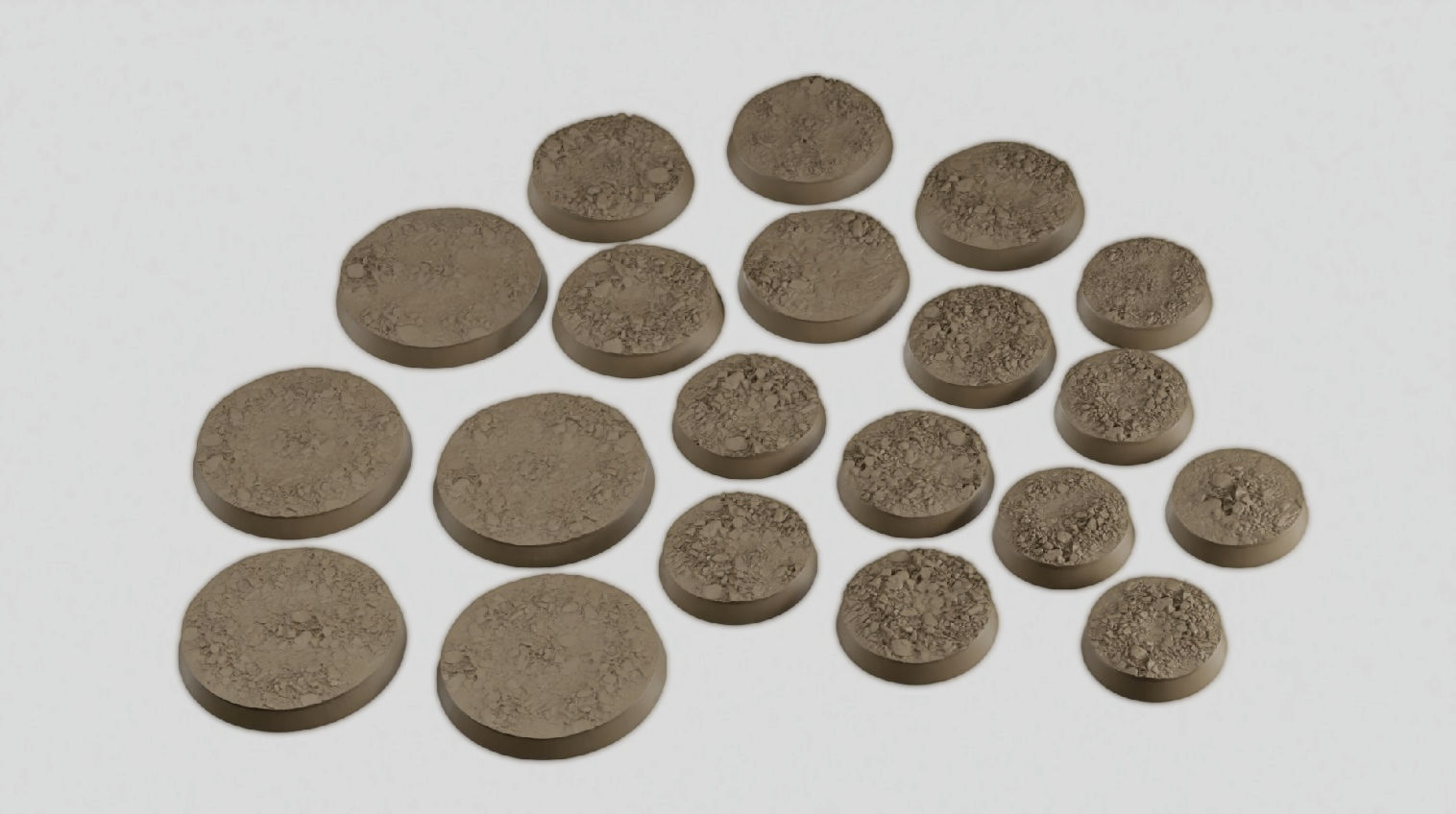 HD Base Set 1 - Rocky Ground 3D print model_3