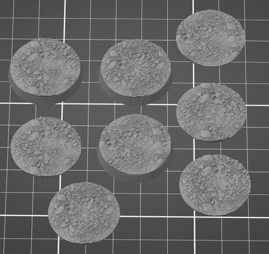 HD Base Set 1 - Rocky Ground 3D print model_9