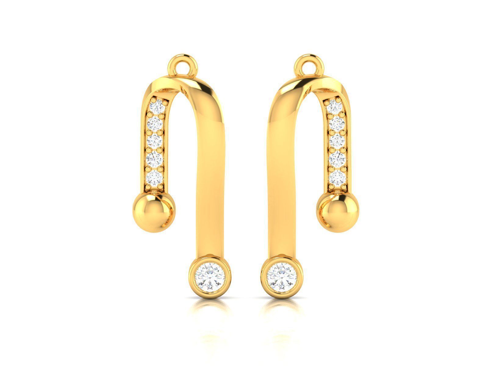 Women Pendant Earrings Set 3dm stl FBX OBJ Render Detail 3D print model_5