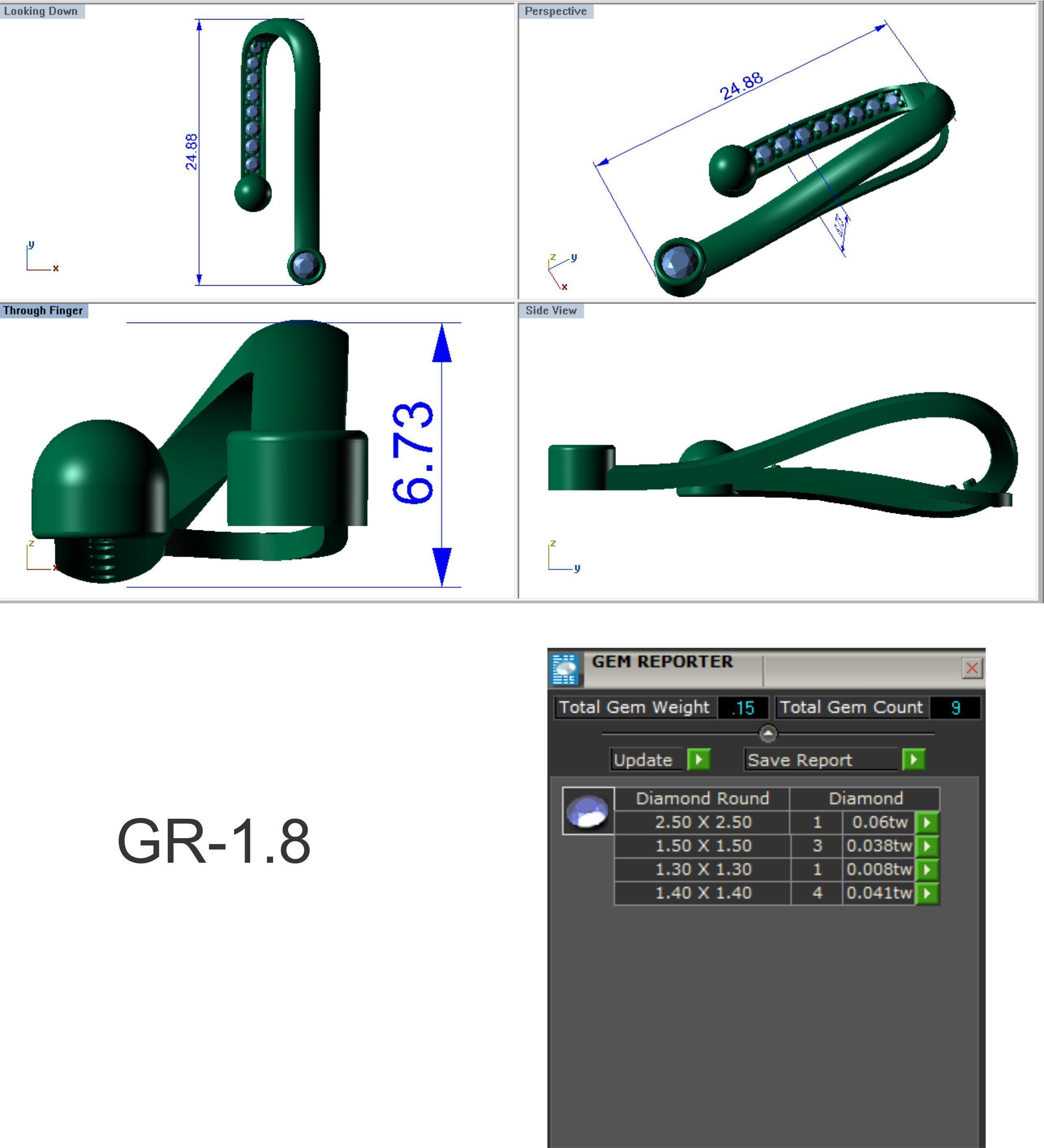Women Pendant Earrings Set 3dm stl FBX OBJ Render Detail 3D print model_2