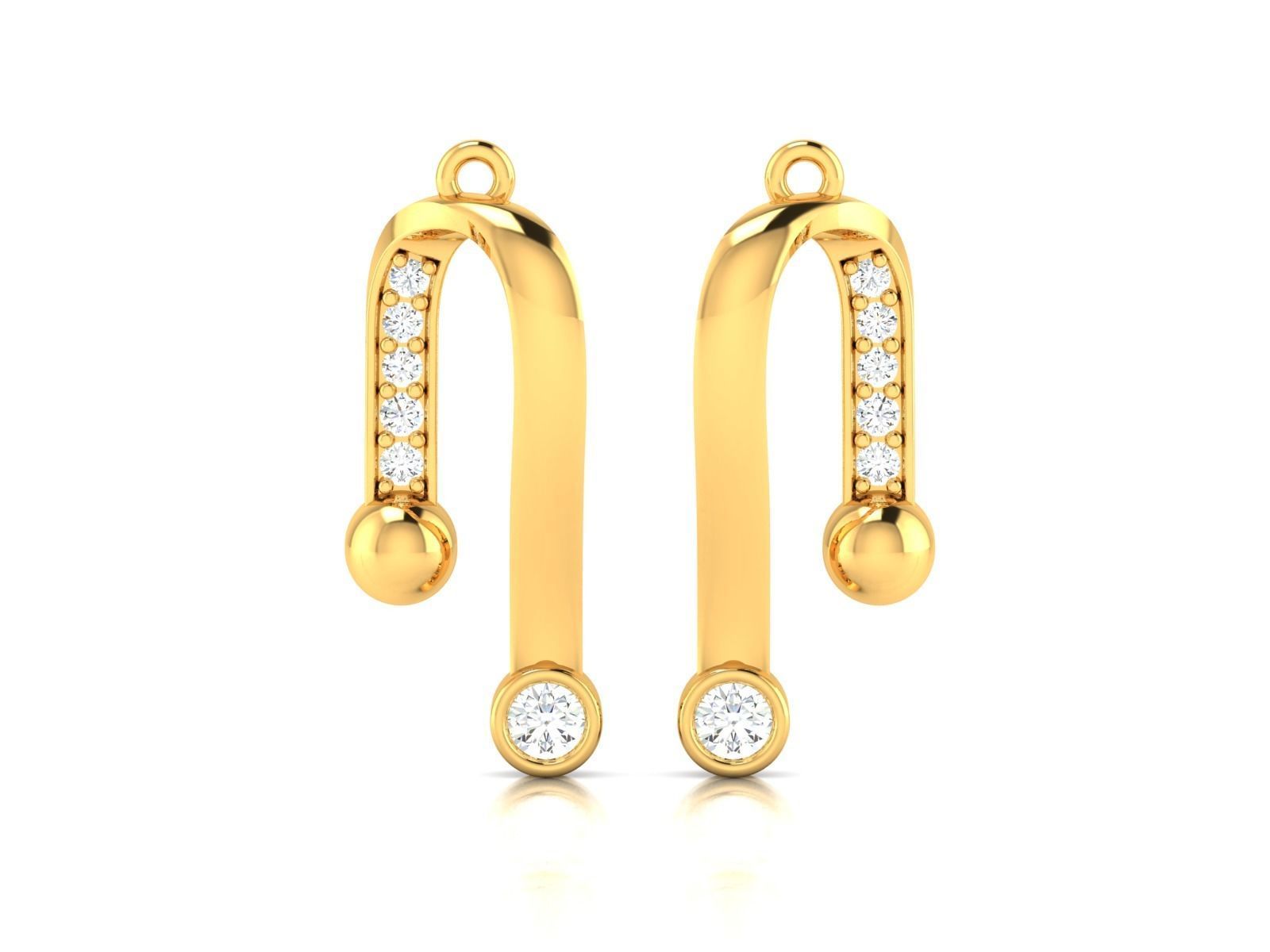 Women Pendant Earrings Set 3dm stl FBX OBJ Render Detail 3D print model_6