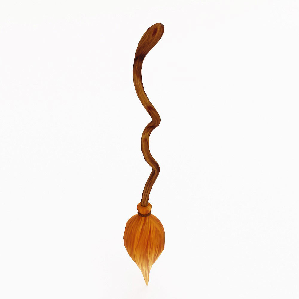 Grass Broom set low poly 3d model  Low-poly 3D model_8