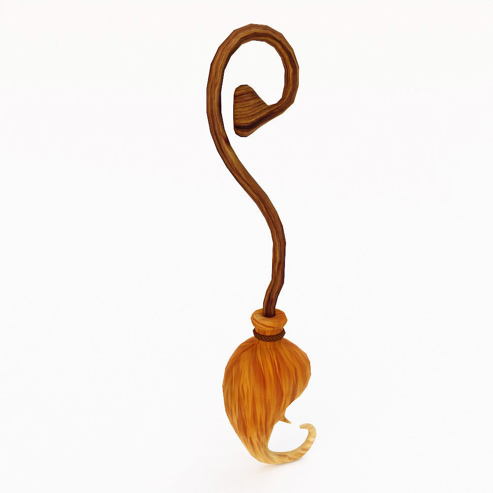 Grass Broom set low poly 3d model  Low-poly 3D model_13