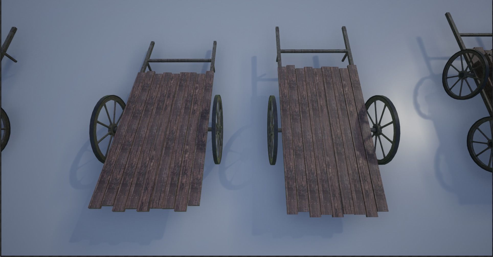 Lowpoly Medieval Wooden Carts Low-poly 3D model_10