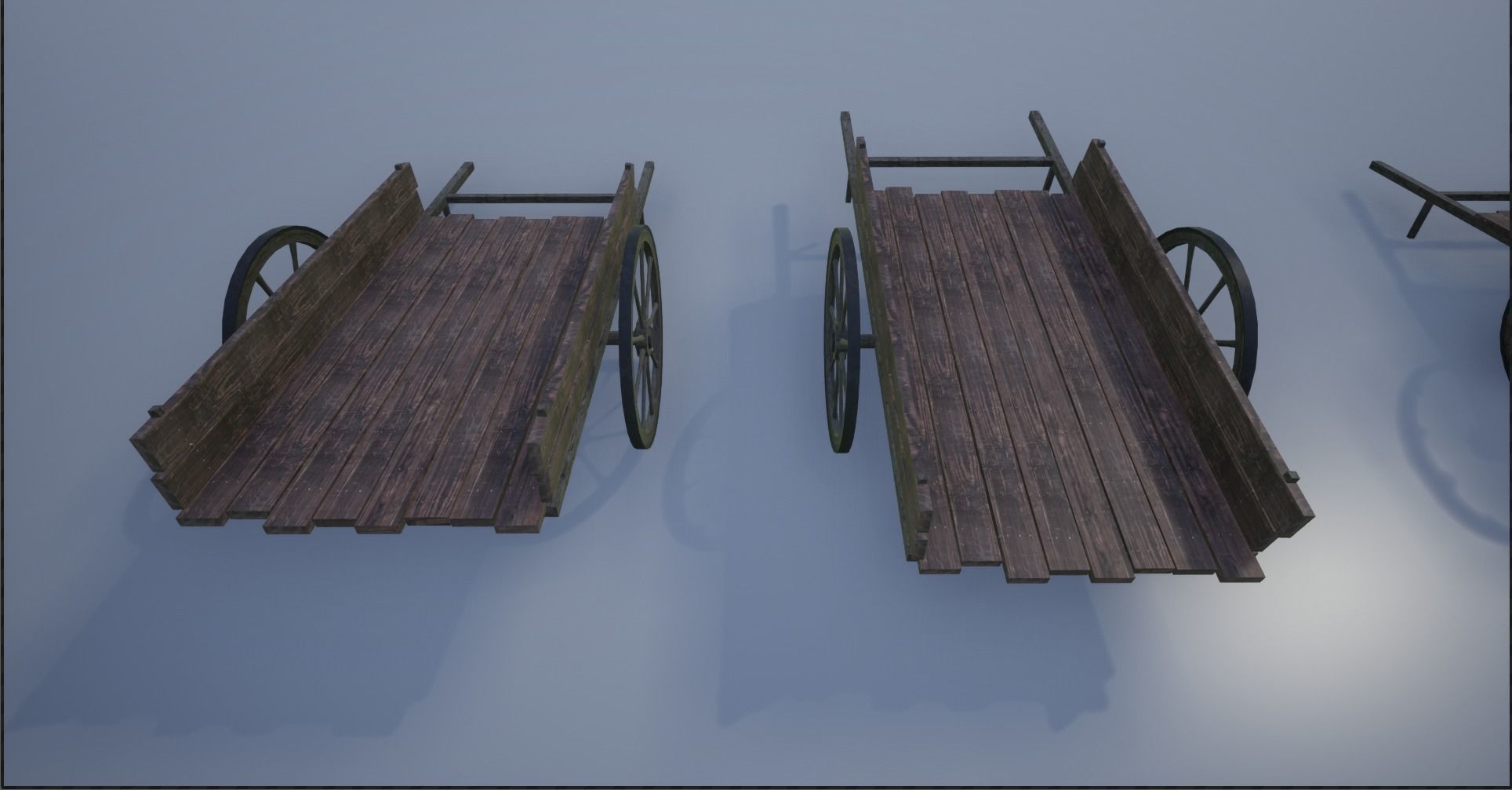 Lowpoly Medieval Wooden Carts Low-poly 3D model_20