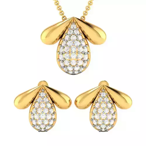 Women Pendant Earrings Set 3dm stl FBX OBJ Render Detail