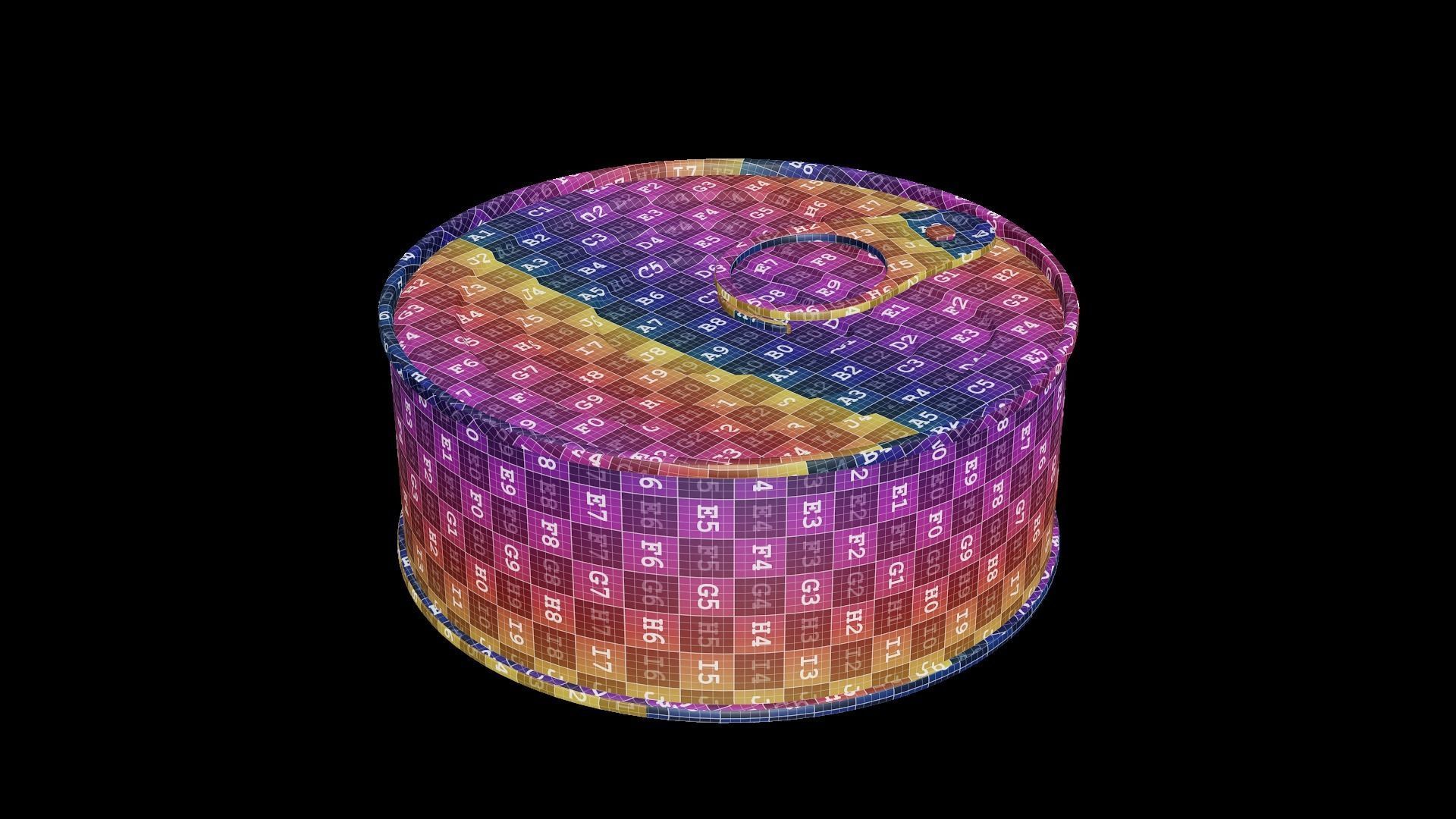 Tuna Tin Can Mock Up 3D model_4