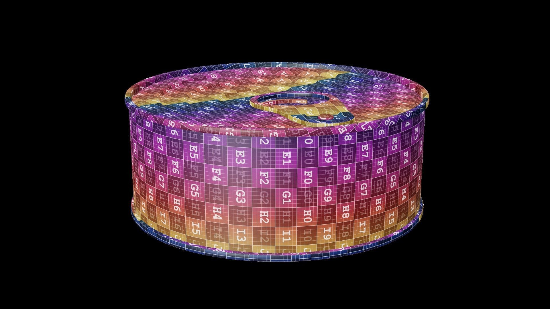 Tuna Tin Can Mock Up 3D model_7