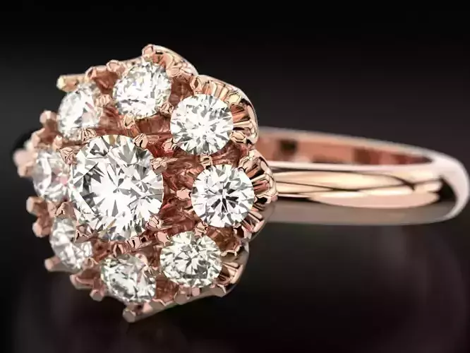 Ring with diamonds 711