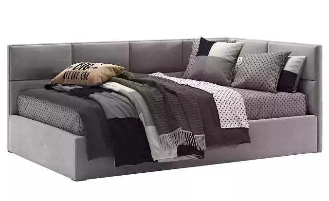 Delhi Single Bed 3D model