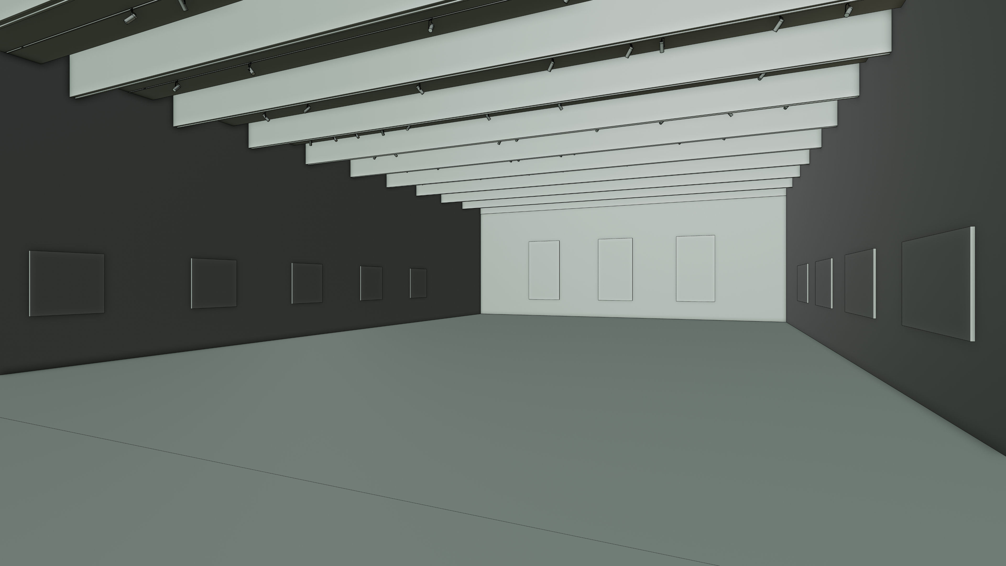 Art Museum Gallery Interior 30b Low-poly 3D model_18
