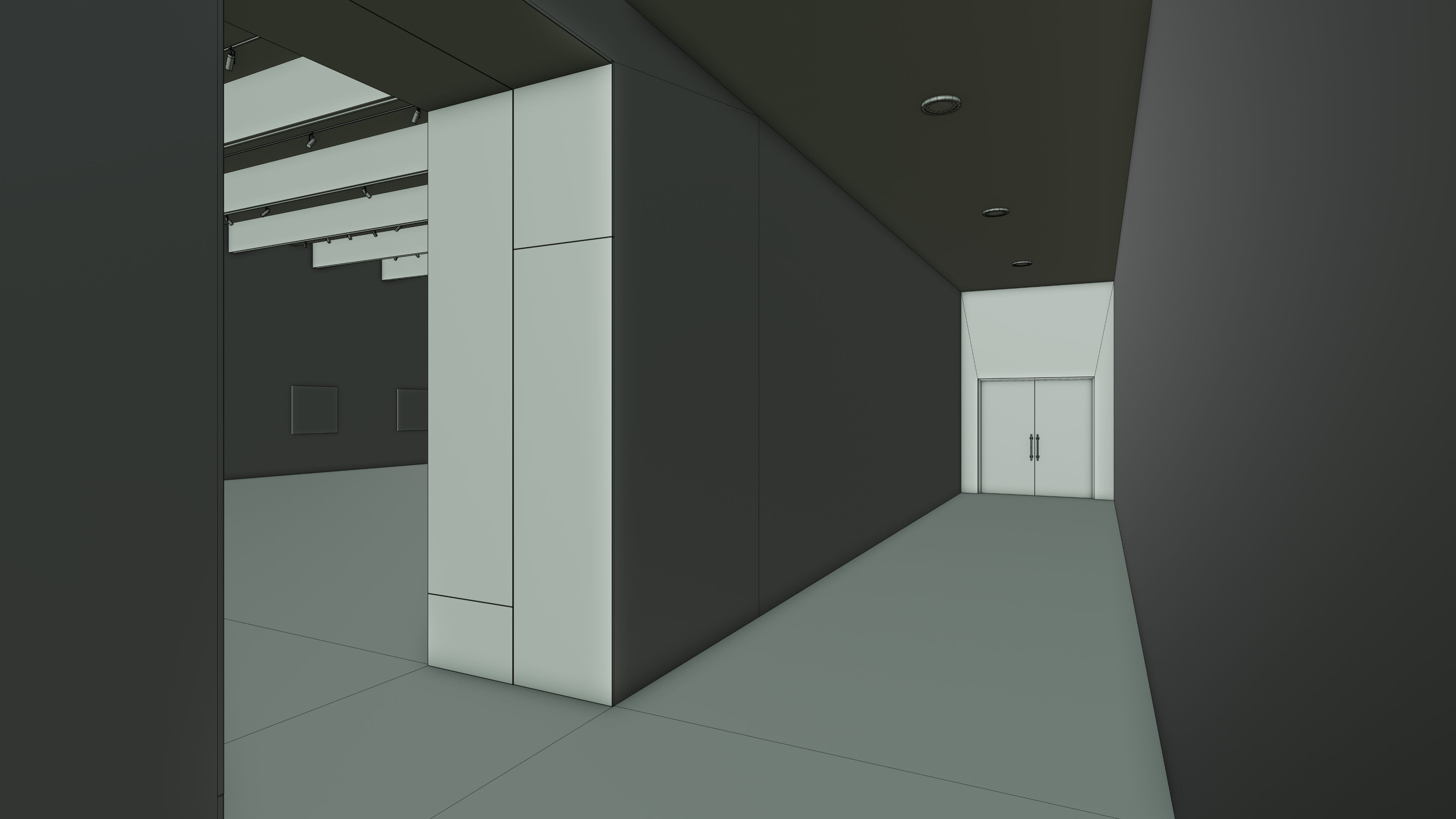 Art Museum Gallery Interior 30b Low-poly 3D model_20