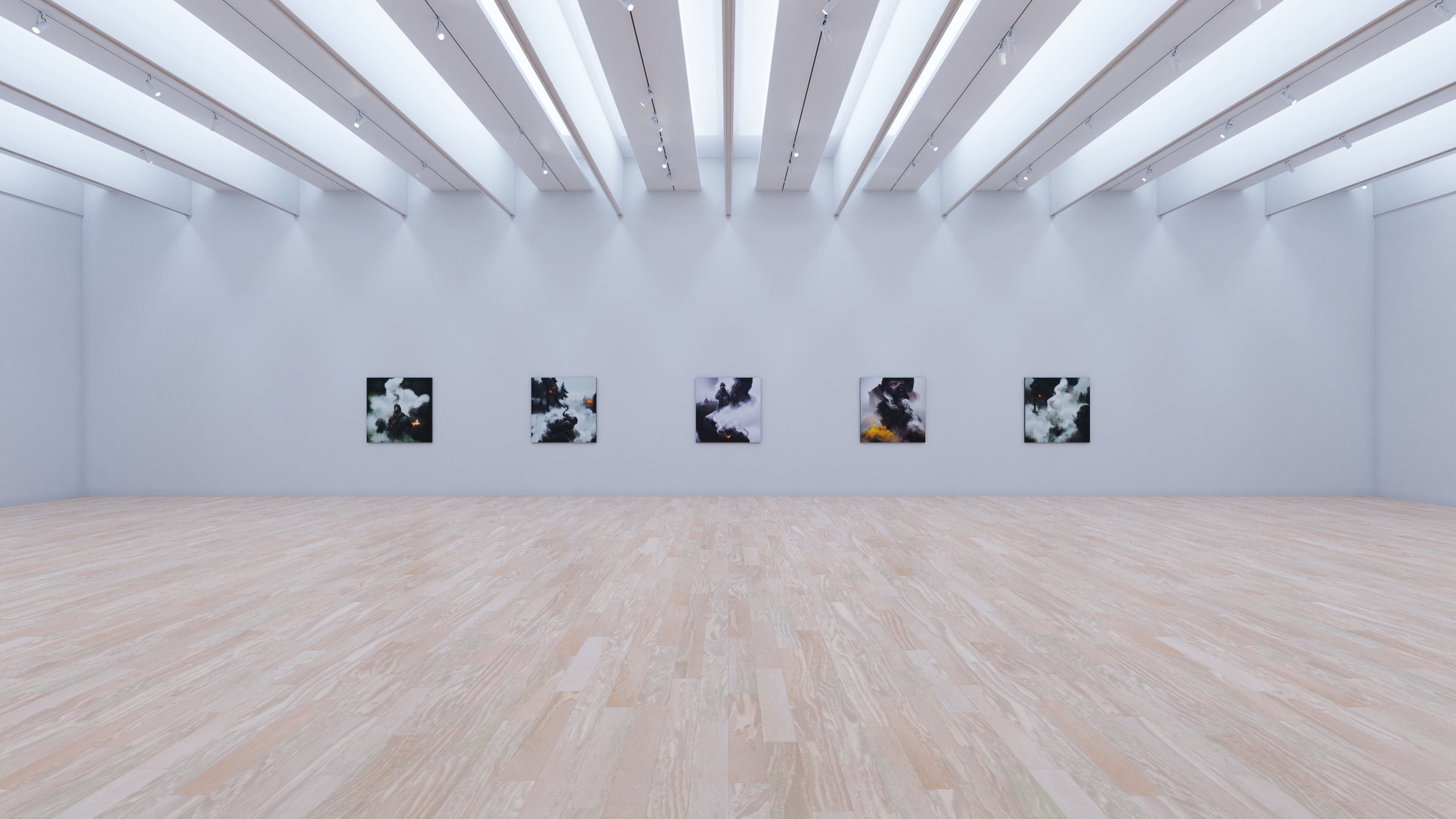 Art Museum Gallery Interior 30b Low-poly 3D model_11