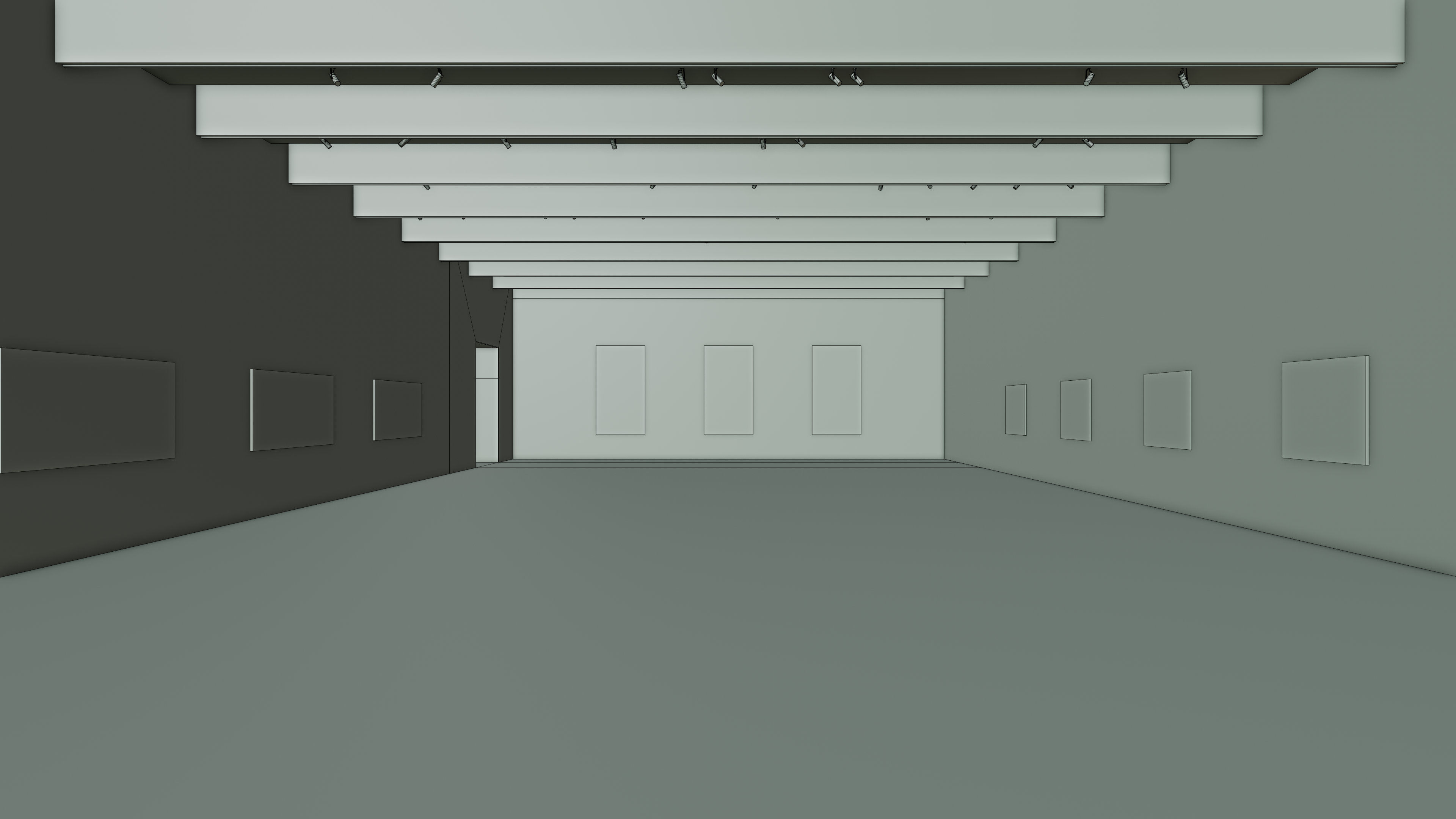 Art Museum Gallery Interior 30b Low-poly 3D model_13