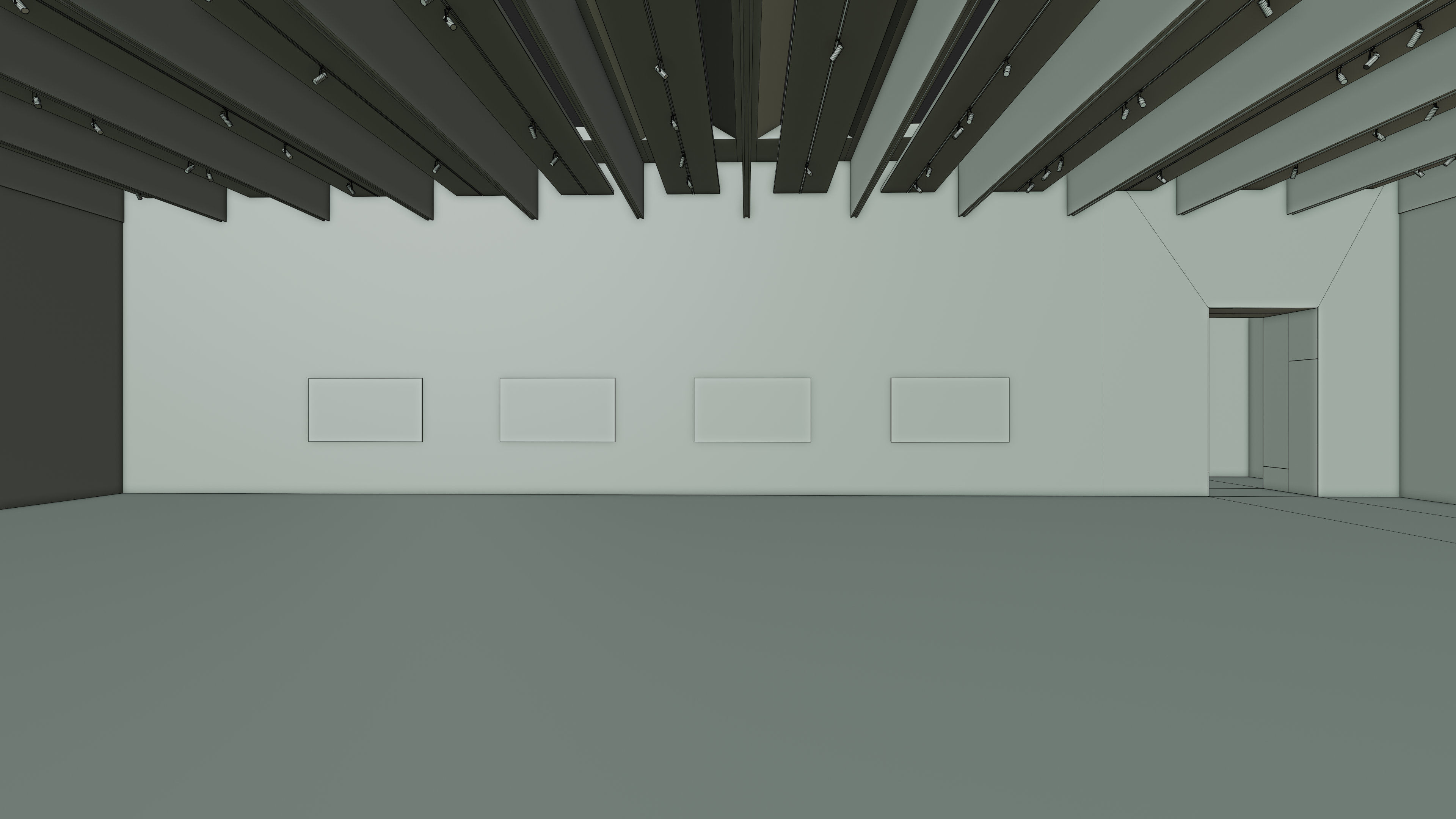 Art Museum Gallery Interior 30b Low-poly 3D model_15
