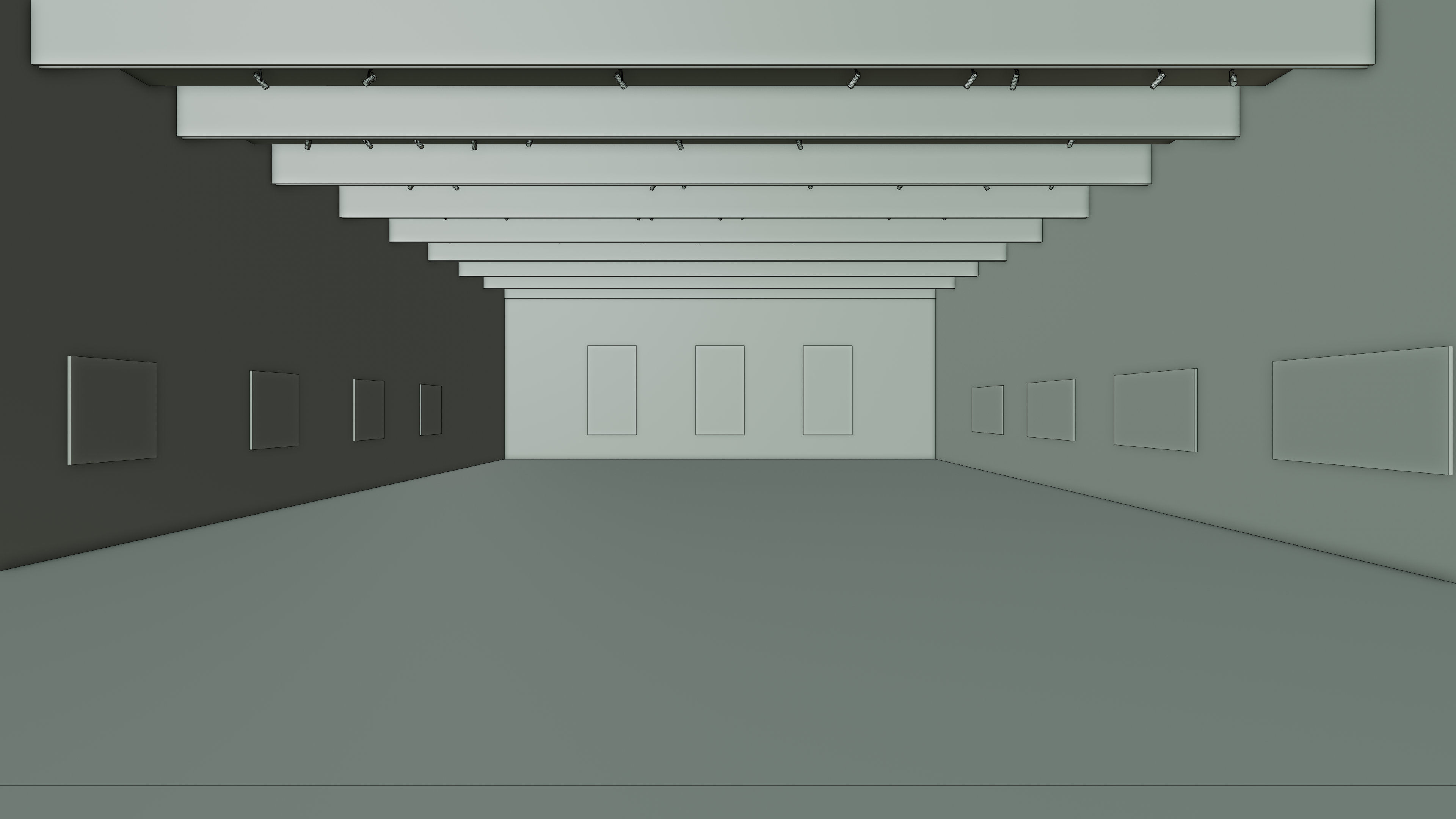 Art Museum Gallery Interior 30b Low-poly 3D model_17