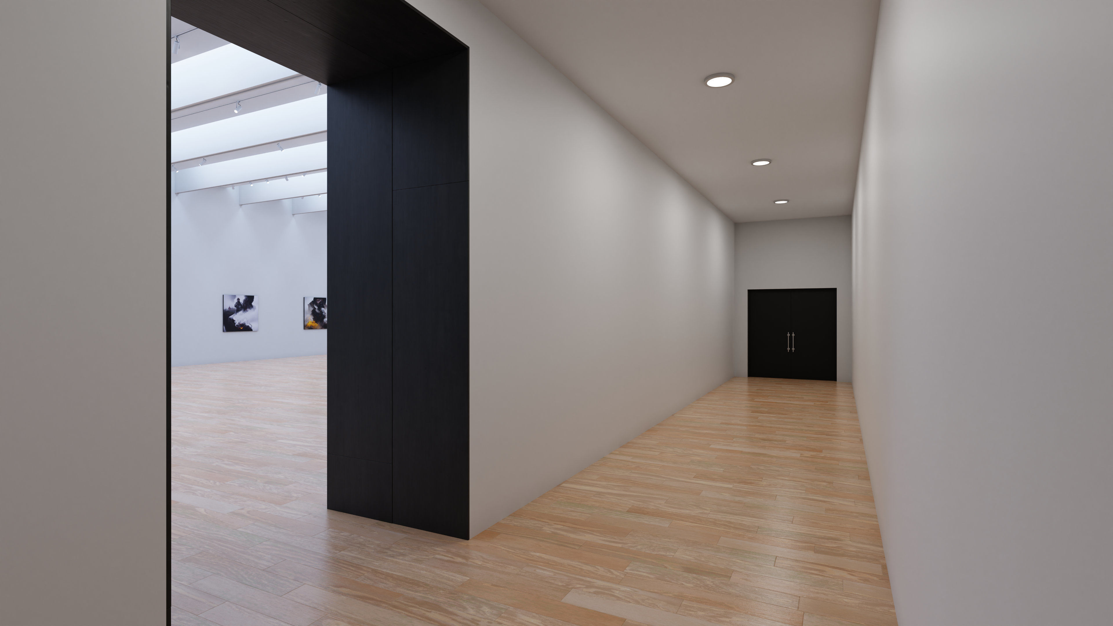 Art Museum Gallery Interior 30b Low-poly 3D model_8