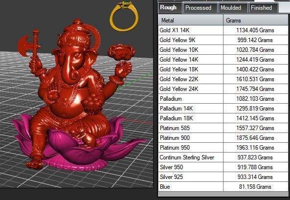 Lord Ganesha Sitting Statue 3D print model_27