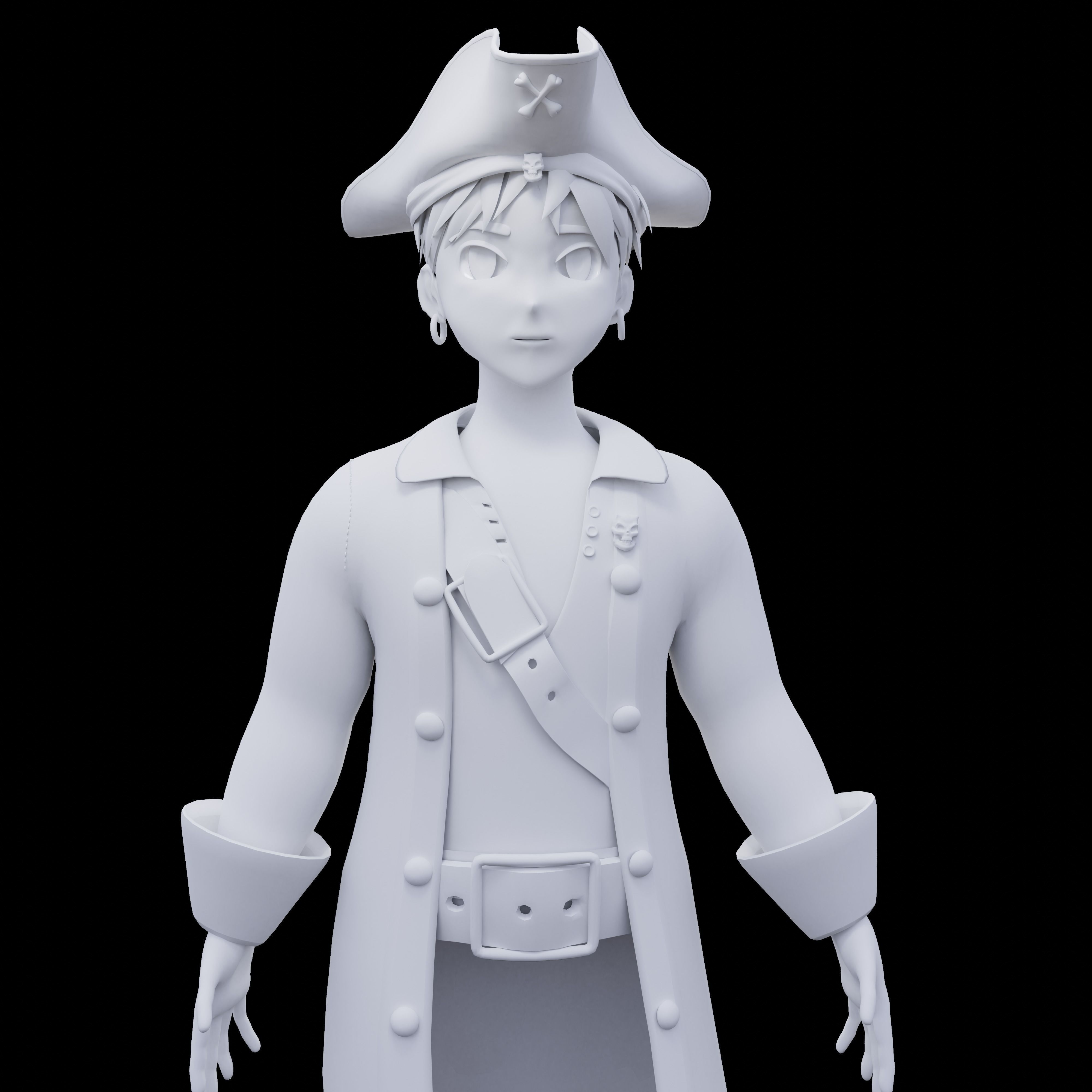 NFT Project Pirate Murakami style 3D model_3