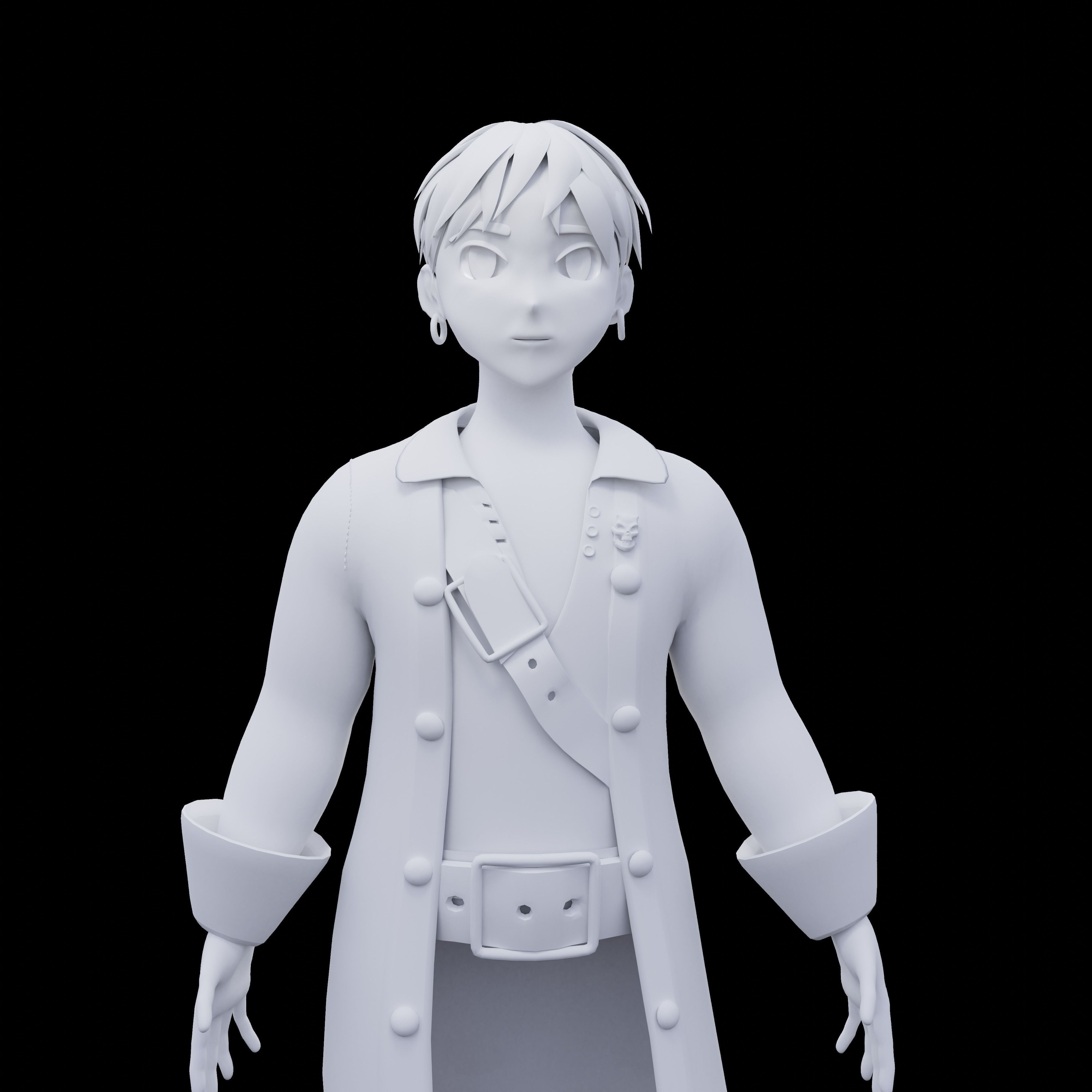 NFT Project Pirate Murakami style 3D model_4