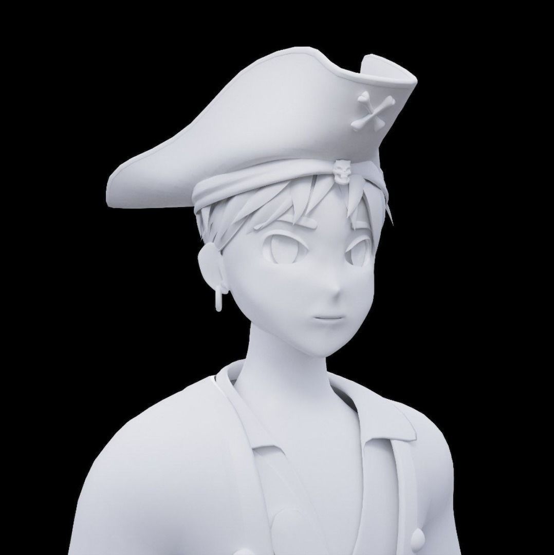NFT Project Pirate Murakami style 3D model_1