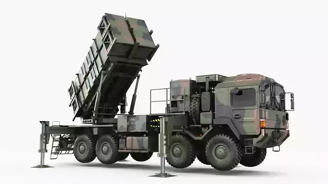 Rocket launcher MAN MIM-104 Patriot 3D model