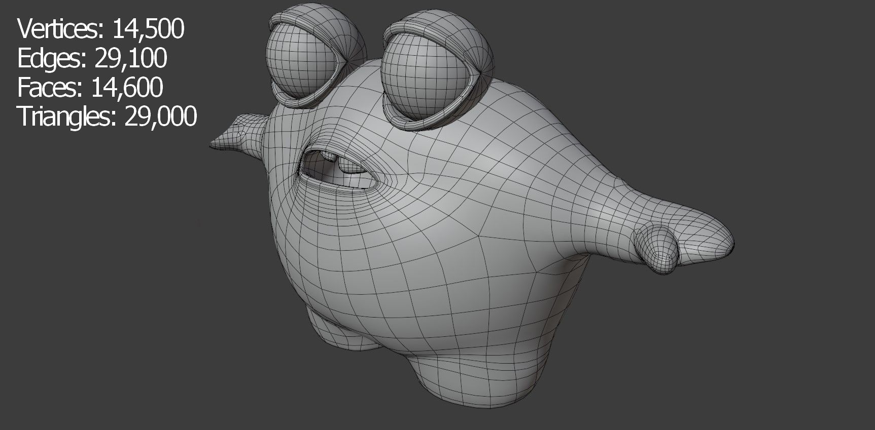 Rigged Cute Monster Character Low-poly 3D model_10