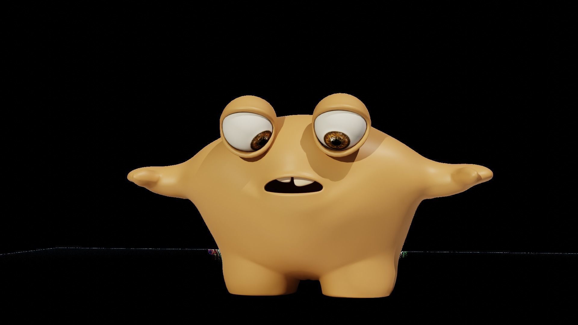 Rigged Cute Monster Character Low-poly 3D model_16