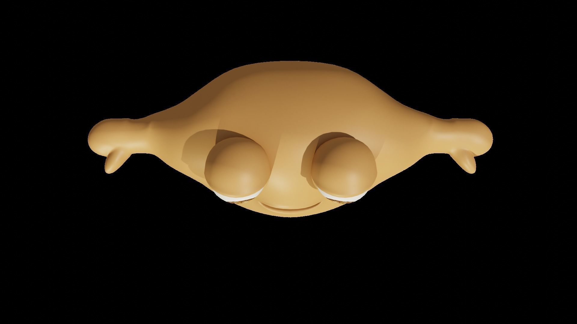 Rigged Cute Monster Character Low-poly 3D model_17