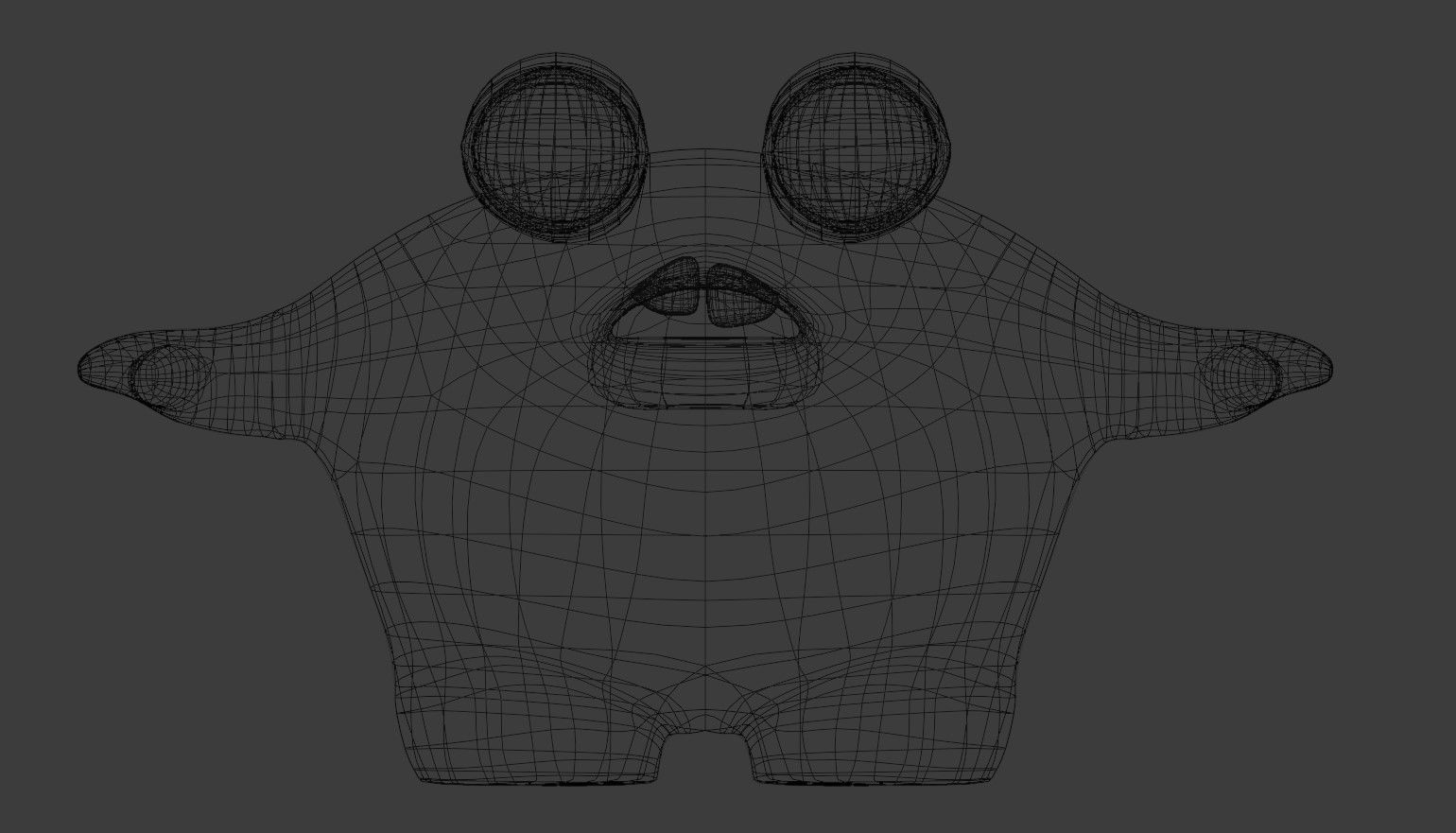 Rigged Cute Monster Character Low-poly 3D model_11