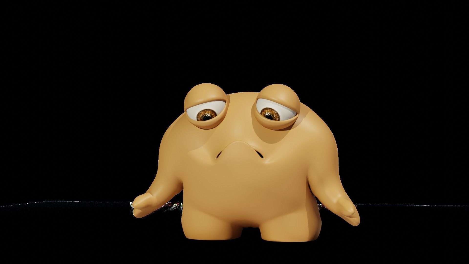 Rigged Cute Monster Character Low-poly 3D model_8