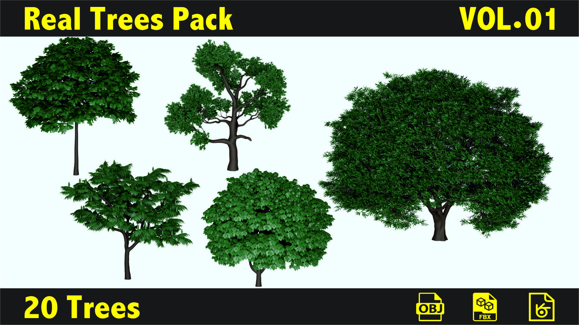 Pack of 3D Trees vol 01 3D model_3