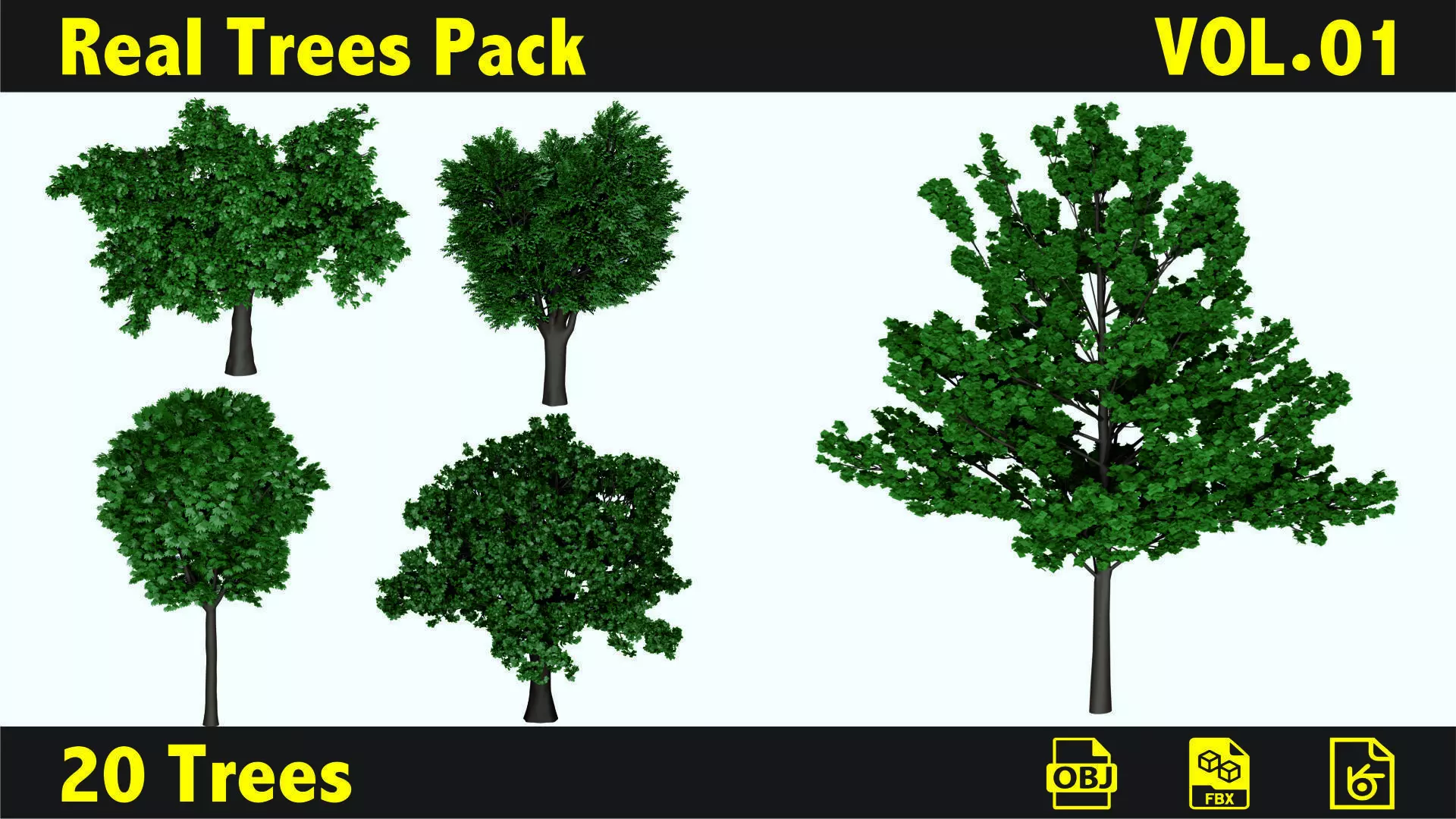 Pack of 3D Trees vol 01 3D model_0