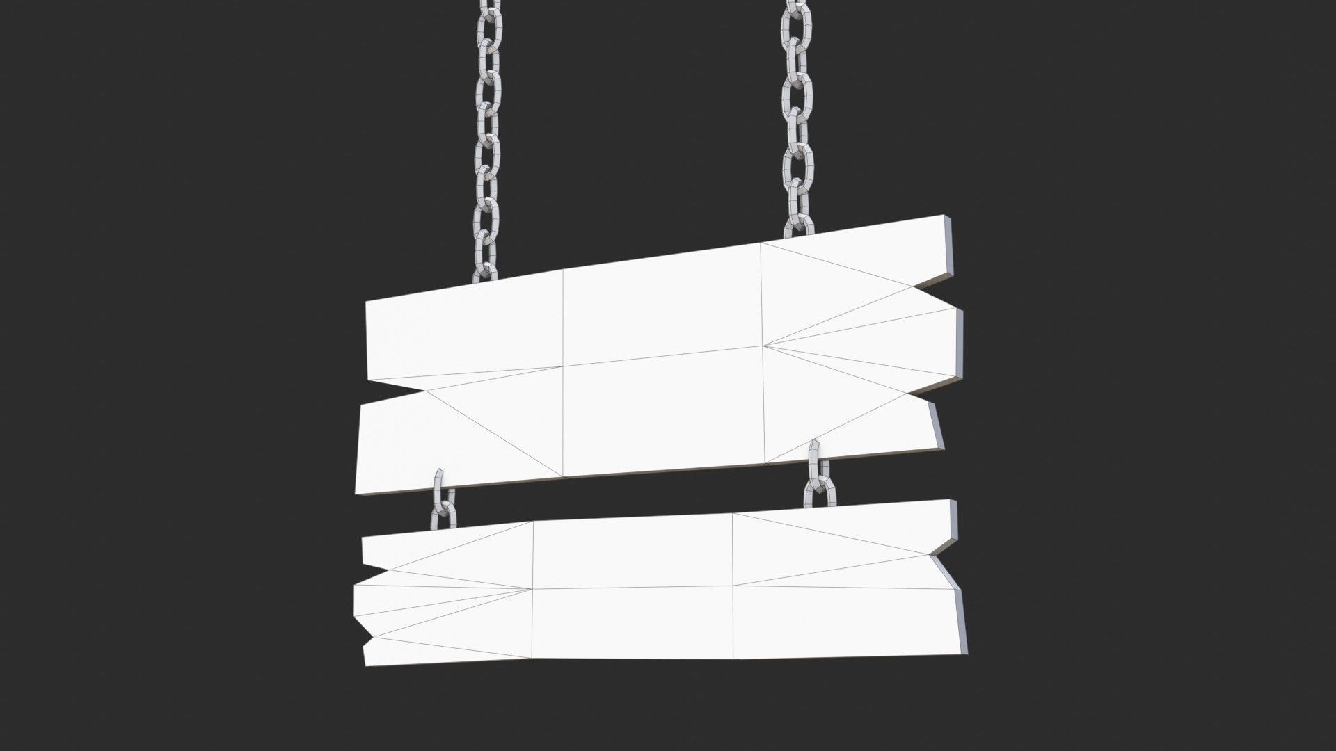 Old Wooden Signs Low-poly 3D model_12