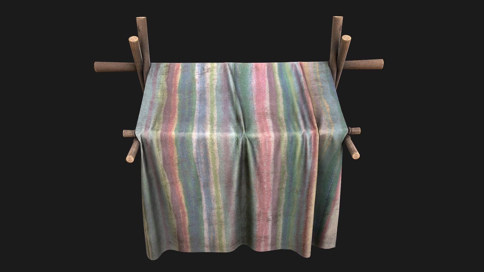 Fair Trade Stall Low-poly 3D model_15