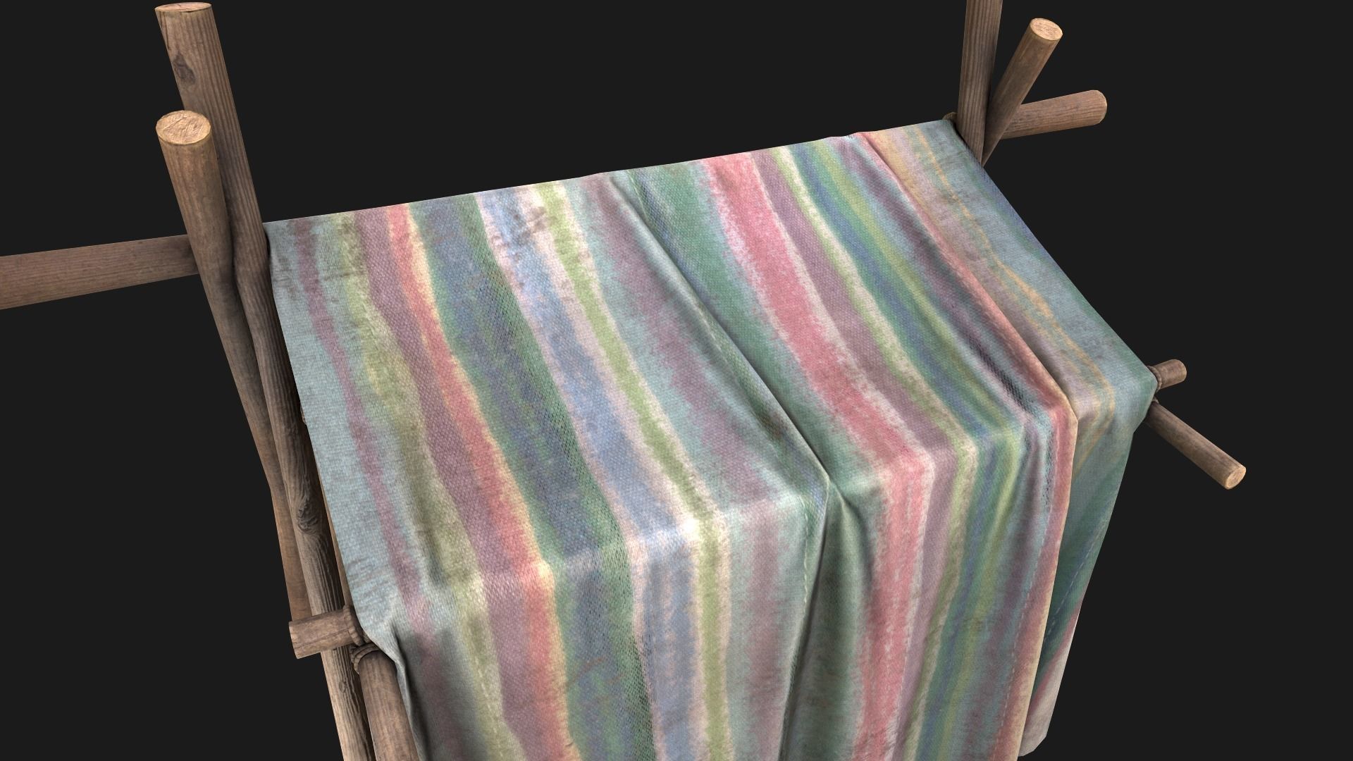 Fair Trade Stall Low-poly 3D model_11