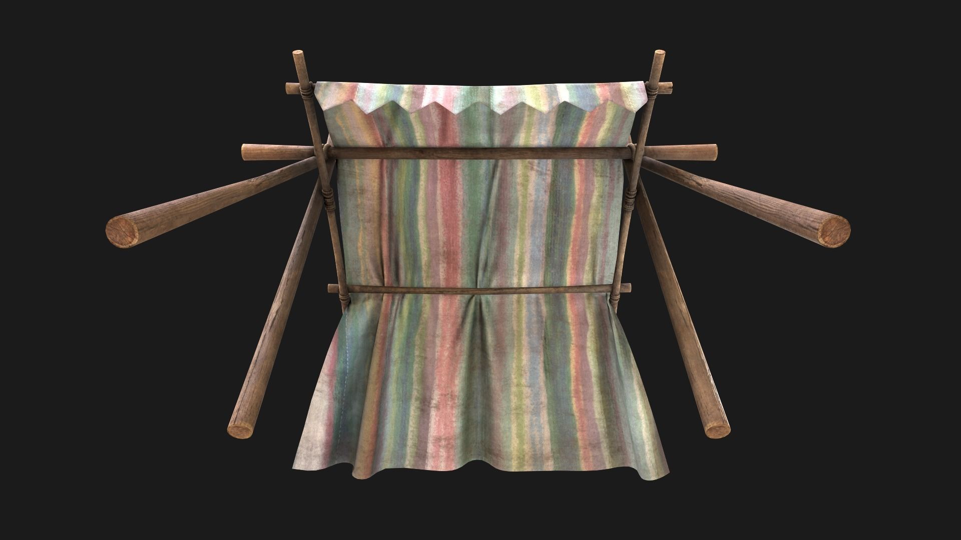 Fair Trade Stall Low-poly 3D model_10