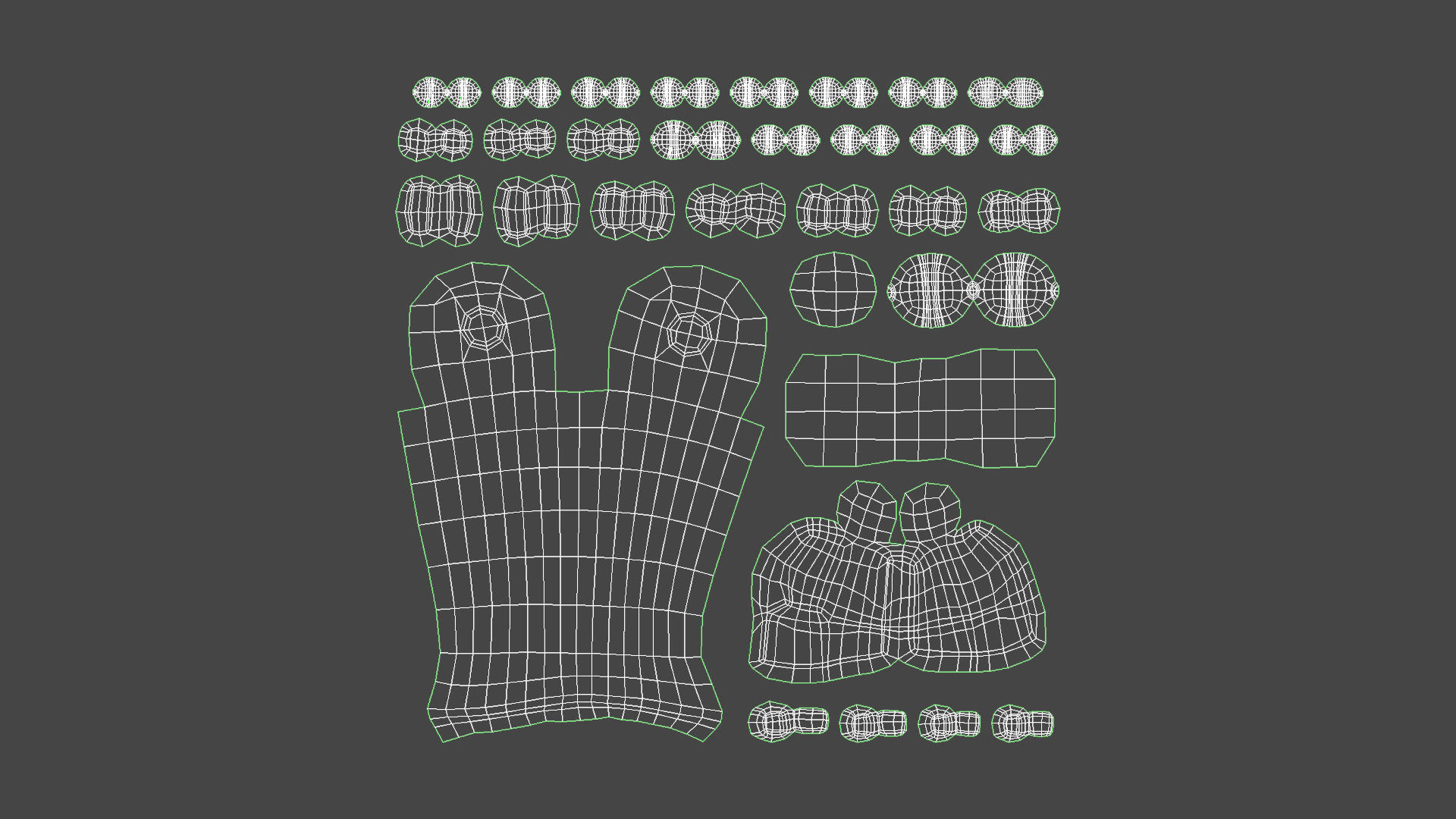 HAND-032 Wooden hand Low-poly 3D model_7