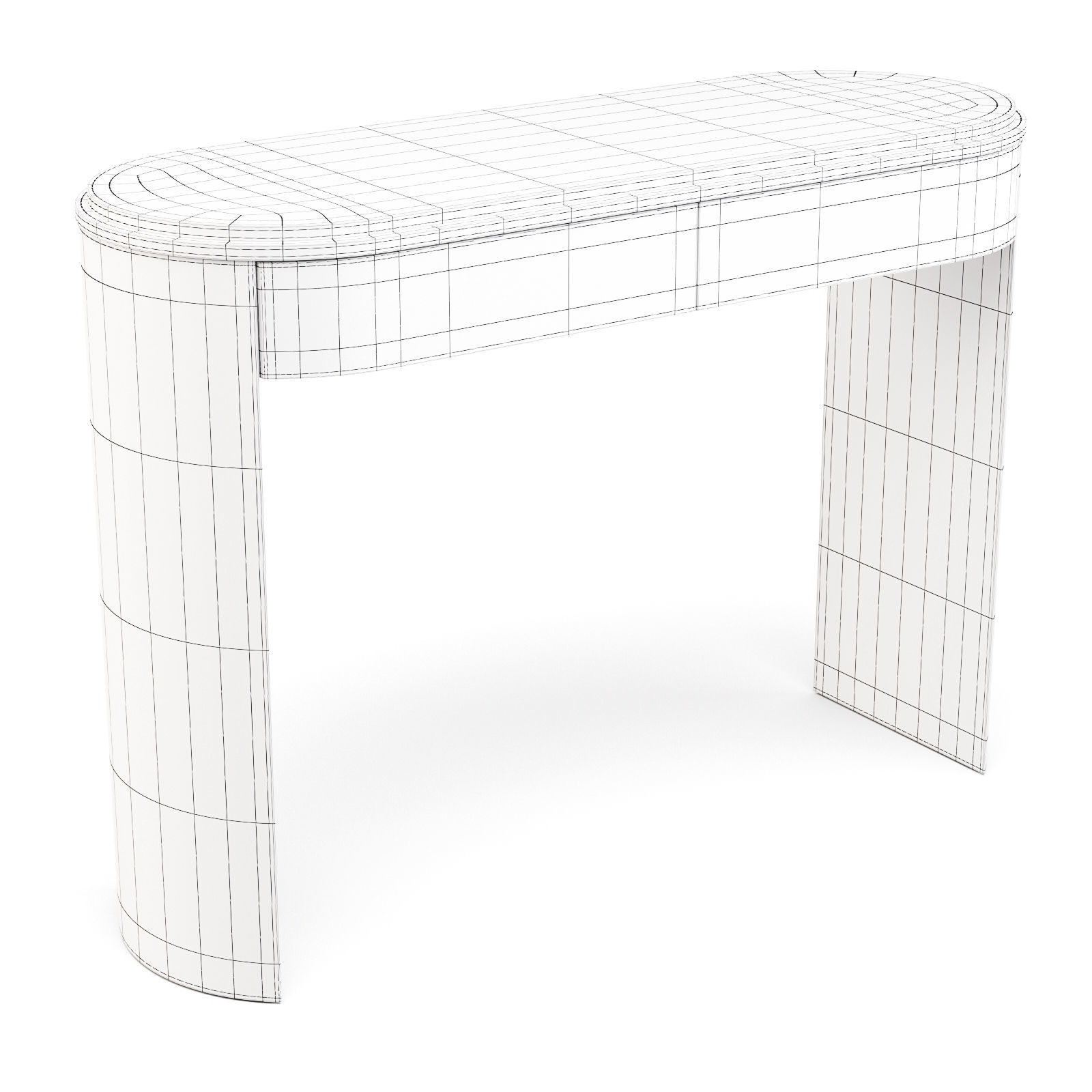 West Elm Bower Step - Console Table 3D model_2