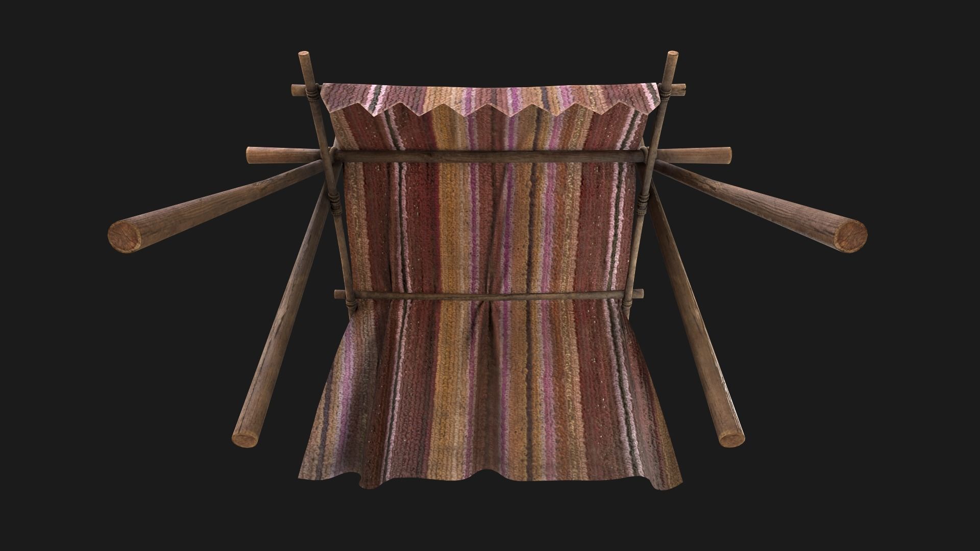 Market Tent Low-poly 3D model_11