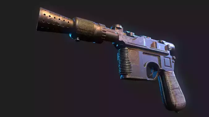 Han Solo Blaster 3D model