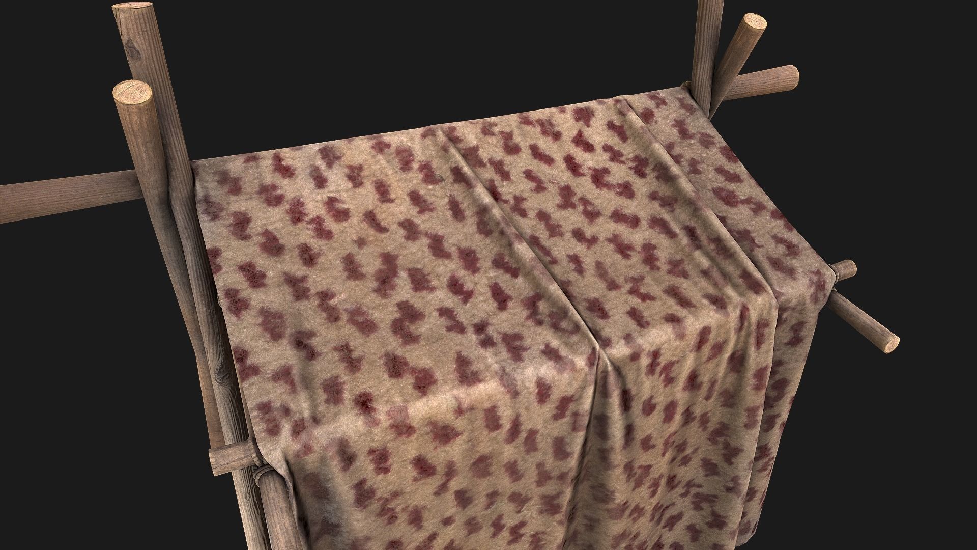 Medieval Market Tent Low-poly 3D model_8