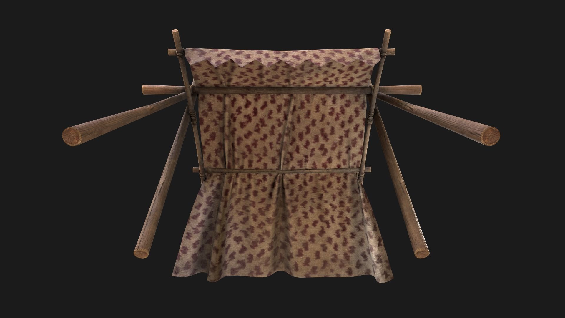 Medieval Market Tent Low-poly 3D model_19