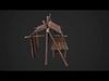 Medieval Market Tent Low-poly 3D model_1