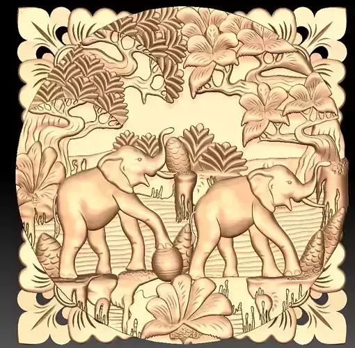 elephant wall pannel