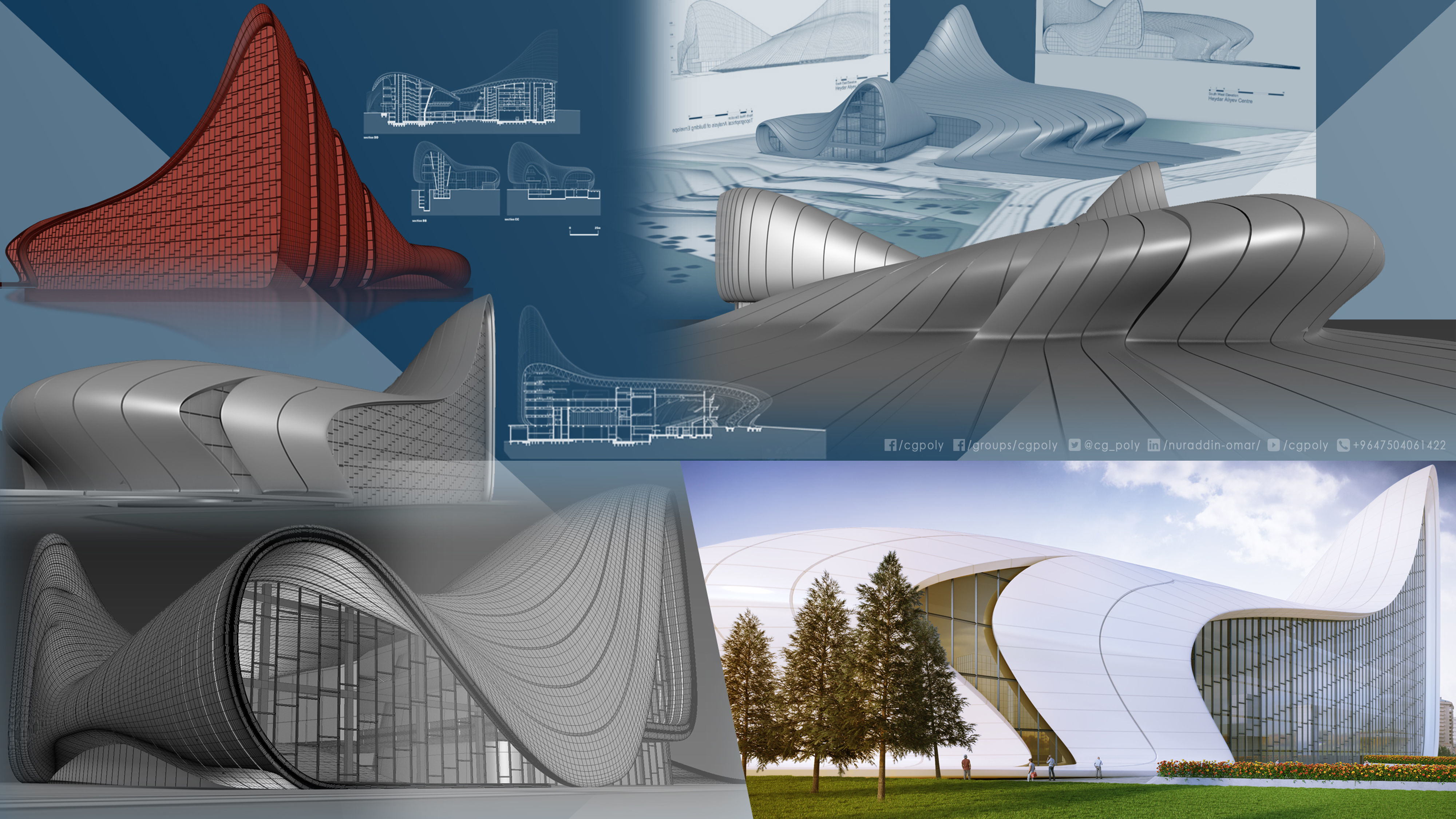 Heydar Aliyev Center 3D modeling  3D model_8
