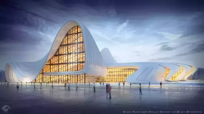 Heydar Aliyev Center 3D modeling 