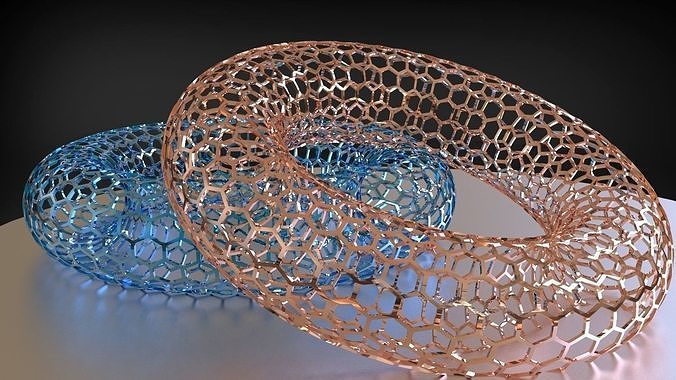 hexagonal mesh ring 3D print model