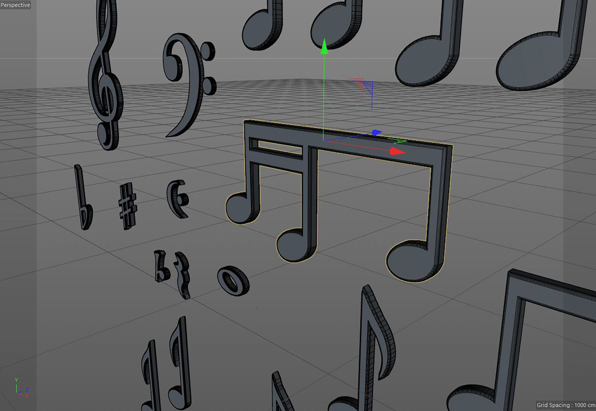 Musical Notes 3D model_5