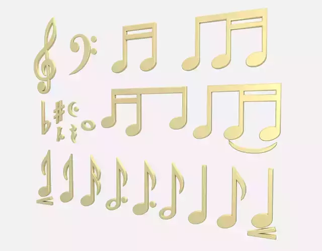 Musical Notes 3D model